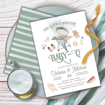 Backyard Bbq Baby-q Baby Shower Invitation by McBooboo at Zazzle