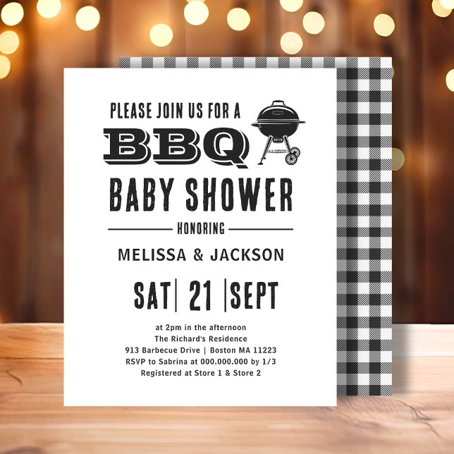 Backyard BBQ Baby Shower Budget Invitation (Creator Uploaded)
