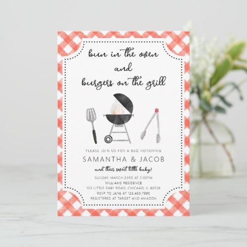 Backyard BBQ Baby Shower Invitation