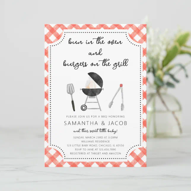 Backyard BBQ Baby Shower Invitation | Zazzle