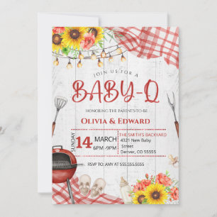 Backyard BBQ Baby Shower Invitation