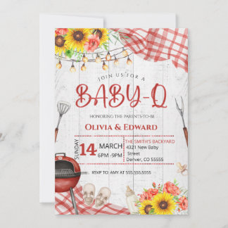 Backyard BBQ Baby Shower Invitation