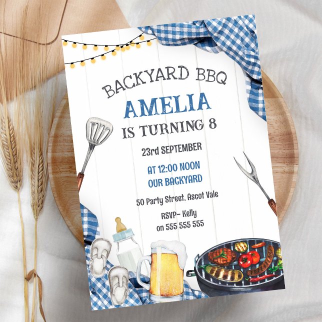 Backyard BBQ BIrthday Invitation (Creator Uploaded)