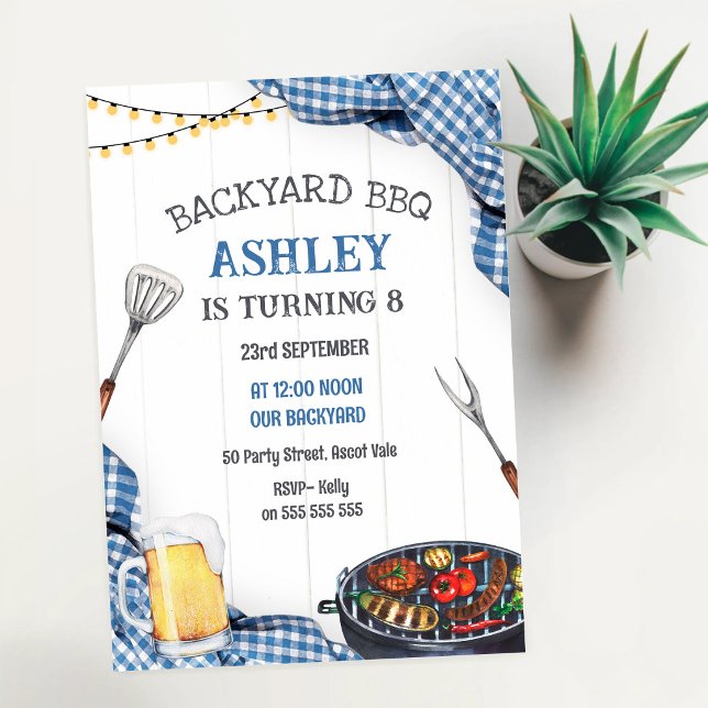Backyard BBQ Birthday Invitation (Creator Uploaded)