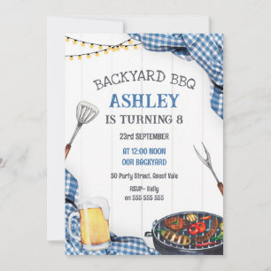 Backyard BBQ Birthday Invitation