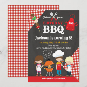 Backyard BBQ Birthday Party Invitation