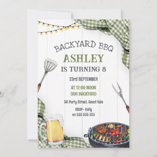 Backyard BBQ Birthday Party Invitation