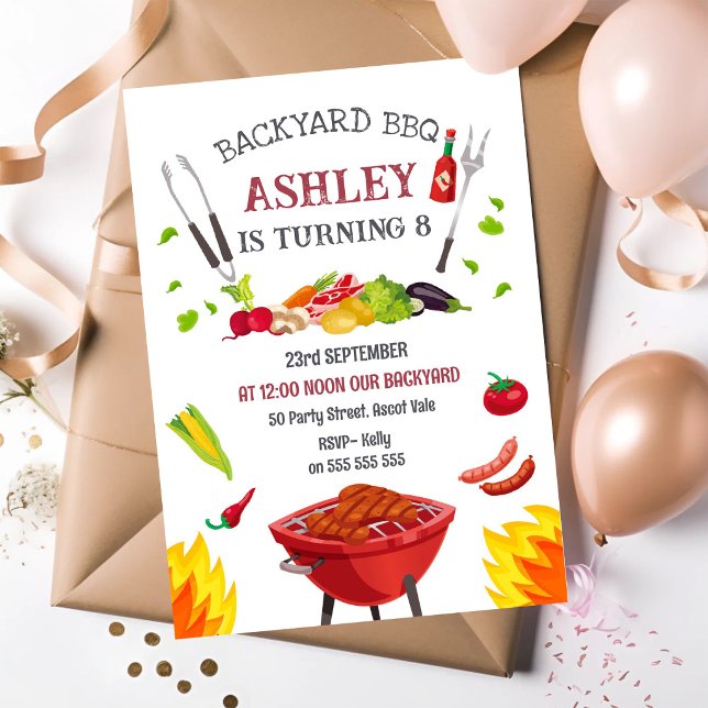 Backyard BBQ Birthday Party Invitation (Creator Uploaded)