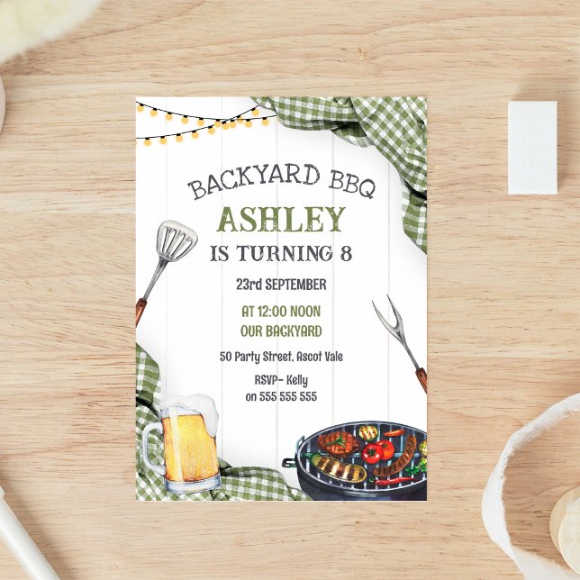 Backyard BBQ Birthday Party Invitation (Creator Uploaded)