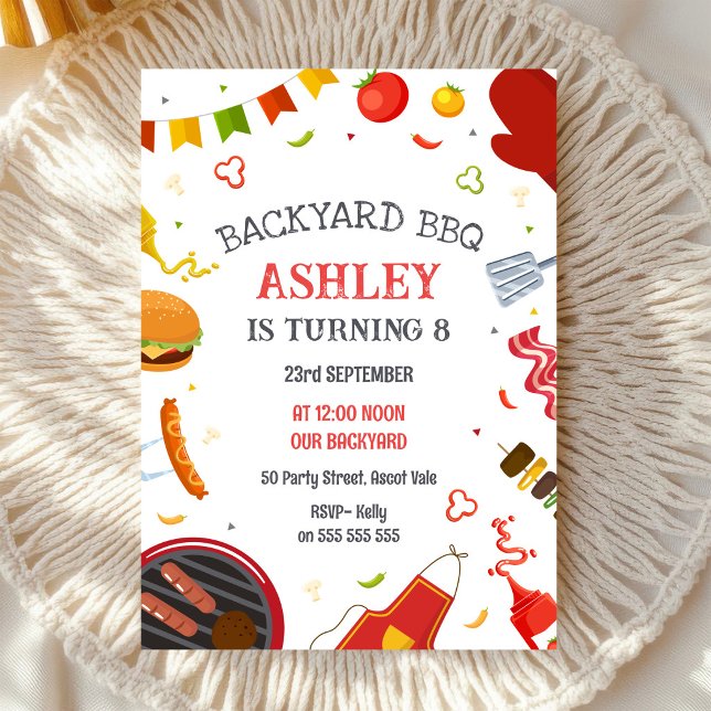 Backyard BBQ Birthday Party Invitation (Creator Uploaded)