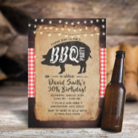Backyard BBQ Birthday Party Rustic String Lights