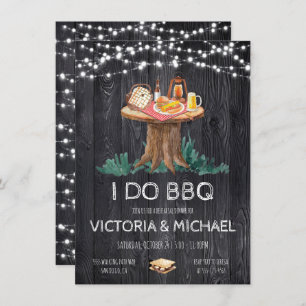 Backyard BBQ Enchanted Evening String of lights Invitation