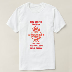 Backyard BBQ Family Crew Family July 4th T-Shirt