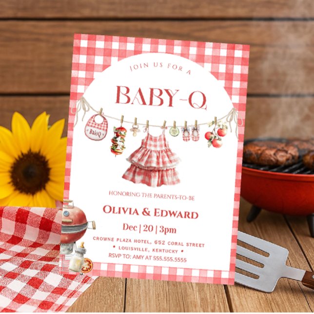 Backyard BBQ Girl Baby Shower Invitation (Creator Uploaded)