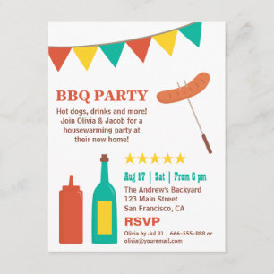 Backyard BBQ Housewarming Party Invitations
