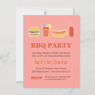 Backyard BBQ Housewarming Party Invitations