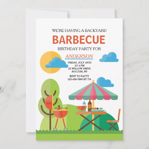 Backyard BBQ Invitation