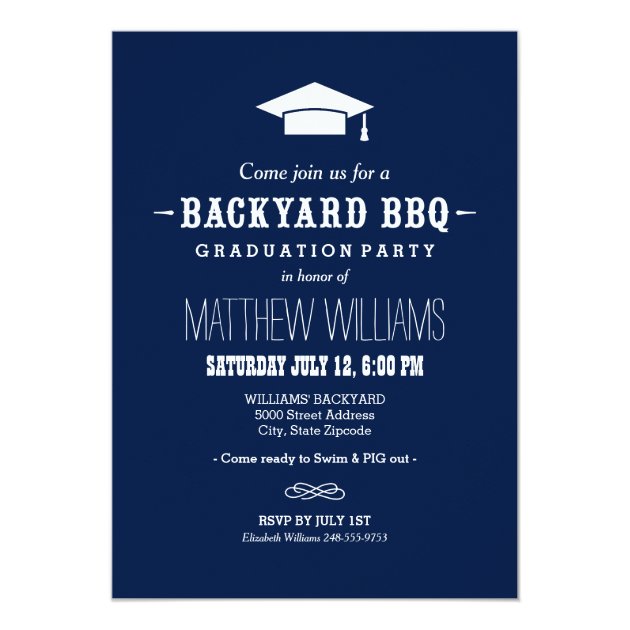 Backyard BBQ Invitation | Graduation Party