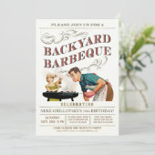 Backyard BBQ Invitations | Vintage Classic V.2 (Standing Front)