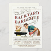 Backyard BBQ Invitations | Vintage Classic V.2 (Front/Back)