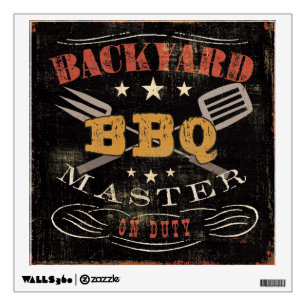 Backyard BBQ Master Wall Decal