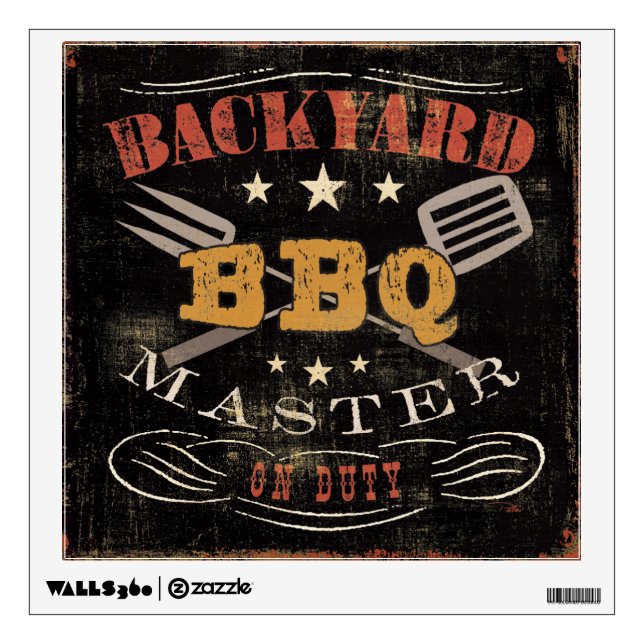 Backyard BBQ Master Wall Decal (Front)