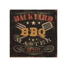 Bbq Wood Wall Art Zazzle