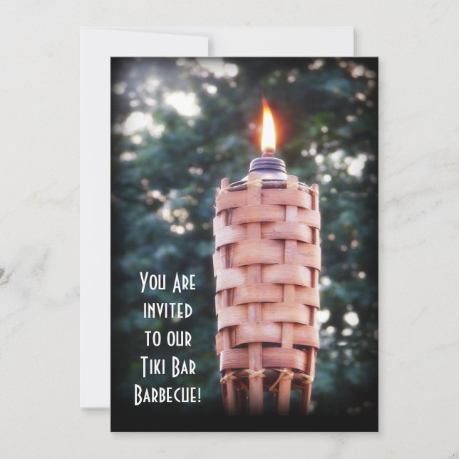 Backyard BBQ Tiki Torch! Invitation (Front)