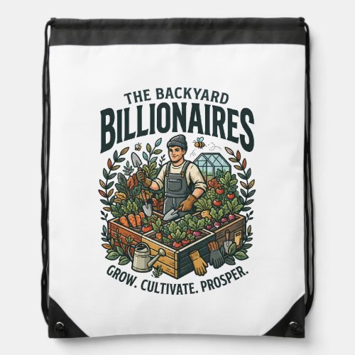 Backyard Billionaires Drawstring Backpack
