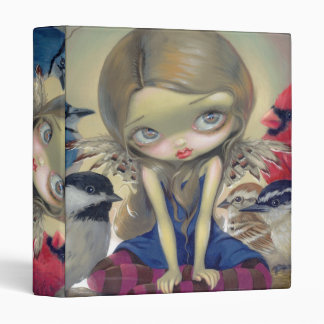 Backyard Birds BINDER big eye lowbrow art fairy