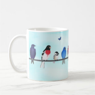 backyard birds clothesline 1 coffee mug