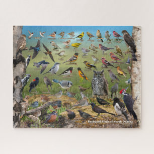 Backyard Birds of North Dakota Jigsaw Puzzle