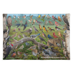 Backyard Birds of Nova Scotia Cloth Placemat