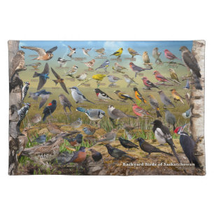 Backyard Birds of Saskatchewan Cloth Placemat