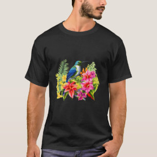Backyard Birds Watching Watchers Birding Floral Hu T-Shirt