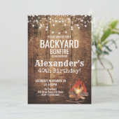 Backyard Bonfire Birthday Invitation (Standing Front)