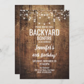 Backyard Bonfire Birthday Invitation (Front/Back)