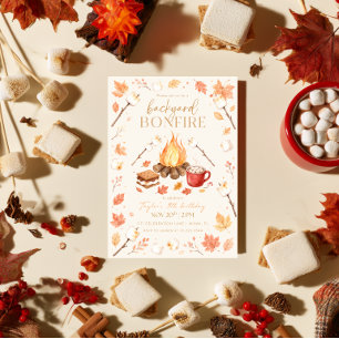 Backyard Bonfire Birthday Invitation