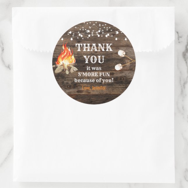 Backyard Bonfire Classic Round Sticker (Bag)