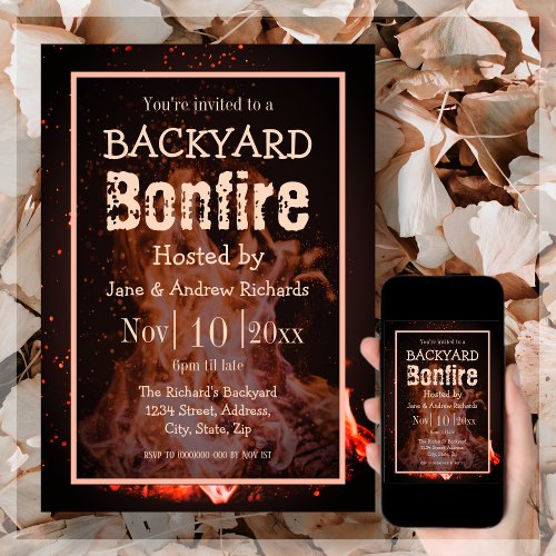 Backyard Bonfire Invitation