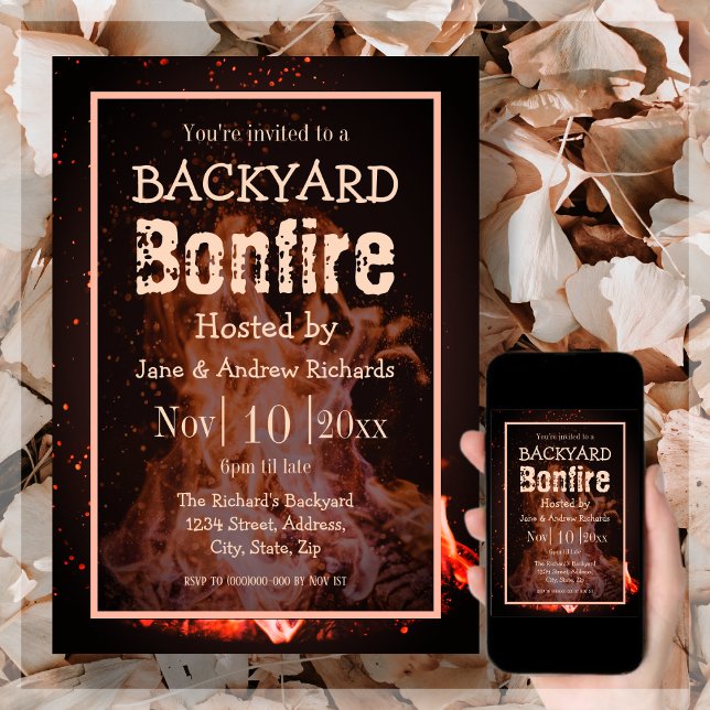 Backyard Bonfire Invitation (Creator Uploaded)