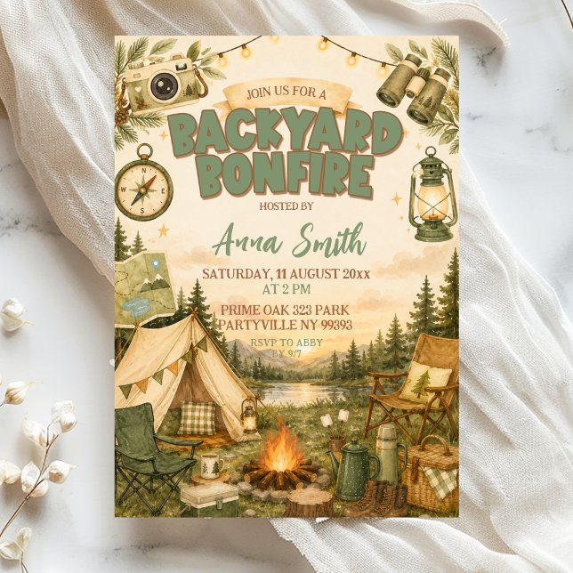 Backyard Bonfire Party Invitation (Creator Uploaded)