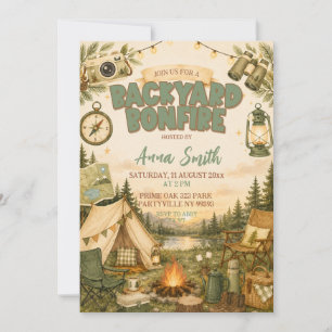 Backyard Bonfire Party Invitation