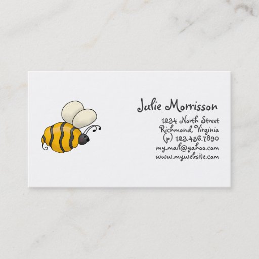 Customizable Backyard Buggies · Bumblebee Business Cards