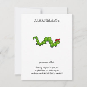 Backyard Buggies · Caterpillar with Red Hat Invitation