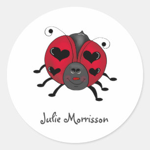 Backyard Buggies · Smiling Ladybug Classic Round Sticker