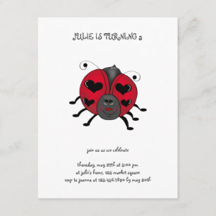 Backyard Buggies · Smiling Ladybug Invitation