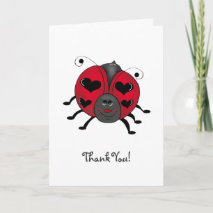 Backyard Buggies · Smiling Ladybug Letterpress Thank You Card