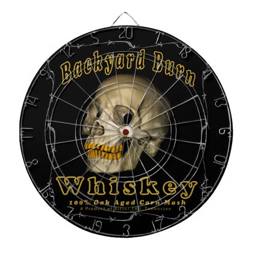 Backyard Burn Whiskey Dartboard With Darts