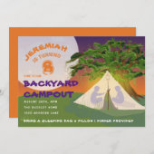 Backyard Campout Kid's Camping Birthday Party Invitation (Front/Back)